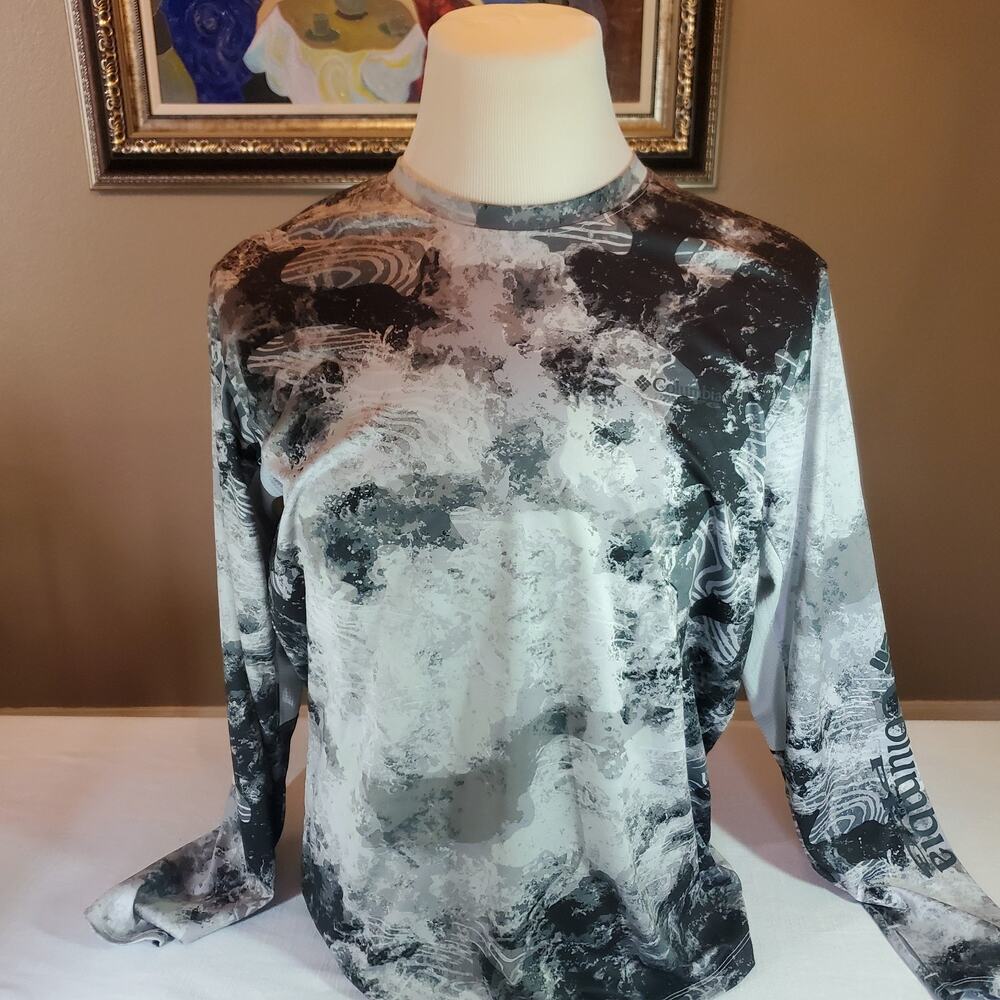 Columbia Men's Shirt | Crew M Black & White